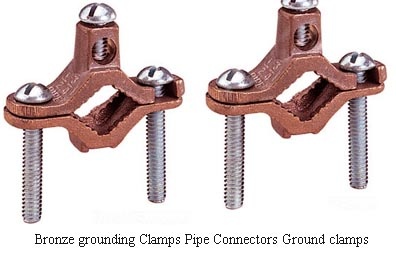 bronze_grounding_clamps_copper_pipe_clamps